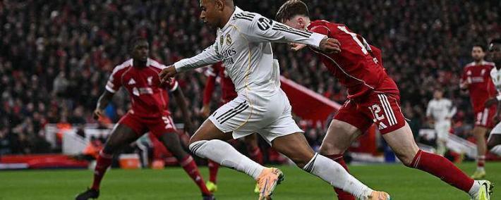 世界杯预测-利物浦1-0皇马 麦卡利斯特攻入制胜球